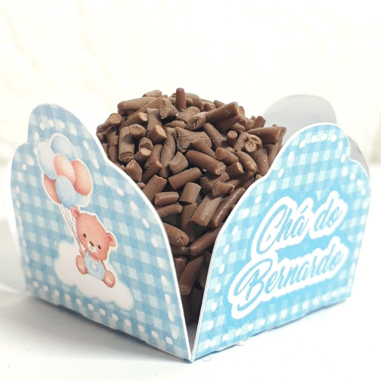 Forminhas personalizadas / Forminhas para docinho / Forminhas de Brigadeiro  Chá  de Bebê / Chá Revelação Menino Azul