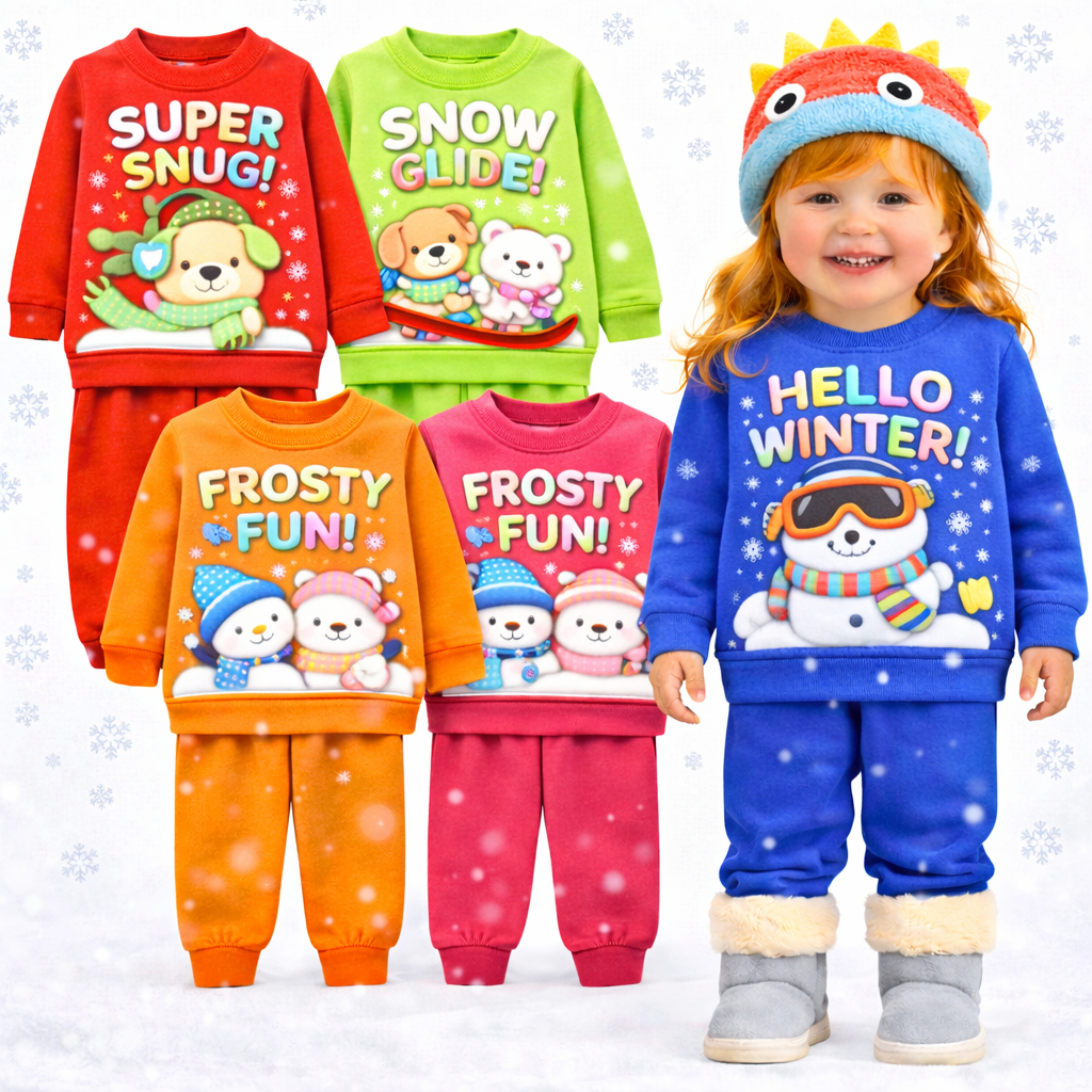Kit Sortido 2 ou 4 Peças Moletom Roupa De Bebê Menina Infantil Inverno Conjunto Moletom Peluciado de Bebê para Frio