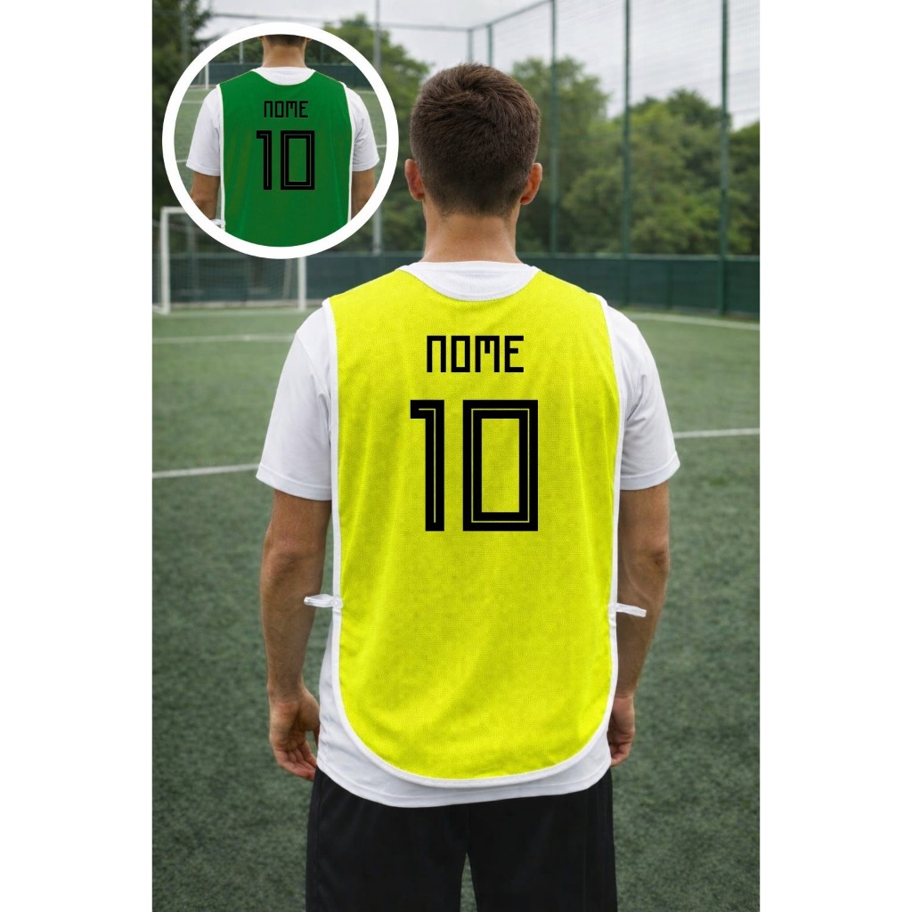 COLETE DUPLAFACE MAVIS PREMIUM NOME E NÚMERO 1 UNIDADE LAZER FUTEBOL
