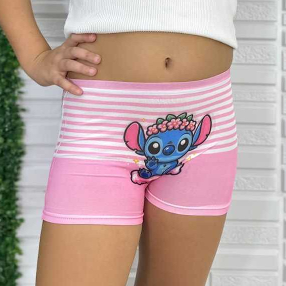 Kit 3 Calcinha Box Cueca Menina Estampada Personagem Moda Infantil Conforto Shortinho