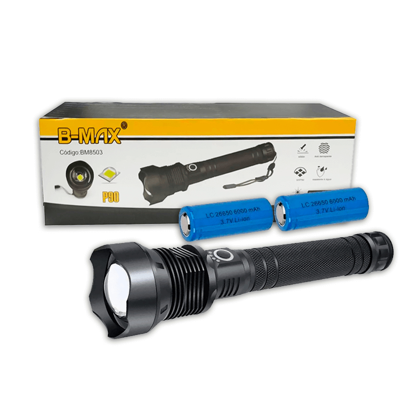Lanterna Tática Luz Led p90 Zoom Telescópico