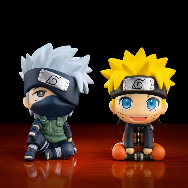 Action figure Naruto 9cm  figuras modelo de ação Naruto sentado Figura de anime naruto quente uzumaki naruto