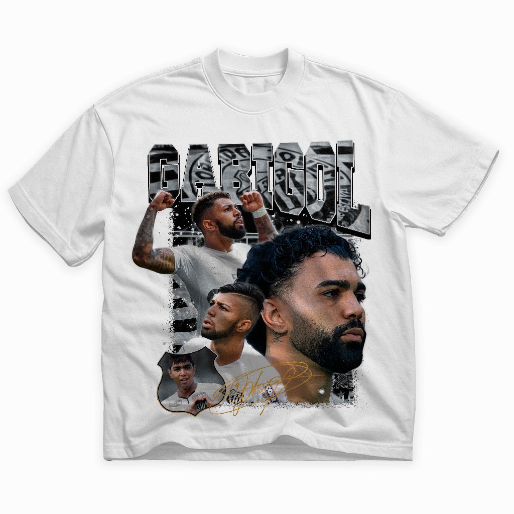 Camiseta Time Futebol Infantil E Adulta e Plus Size Estilo Camisa Fã Gabigol – Estampa Exclusiva 2026 Santos