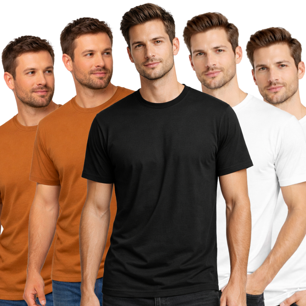 Kit 10 Camisetas Masculina Casual StreetWear Lisa Camisa Básica 100% Algodão