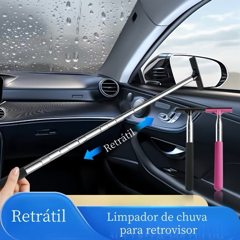 Mini Rodo Limpador de Retrovisor Retrátil para Carro em Dias de Chuva em Oferta na Shopee