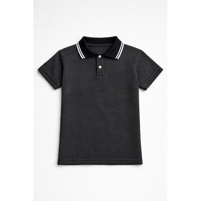 Polo infantil poa juvenil estilosa com bolinhas camiseta bebe 0 ao 16