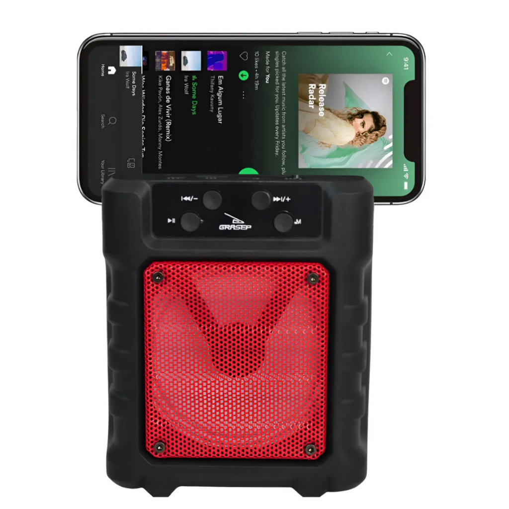 Caixa de Som Bluetooth Portátil 10W Rms Mp3 Usb Pendrive
