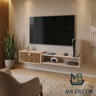 Rack Bancada Suspensa Com Porta Sala Escritório Quarto Parede TV Até 60 polegadas 180 150 120 /90 cm em Oferta na Shopee