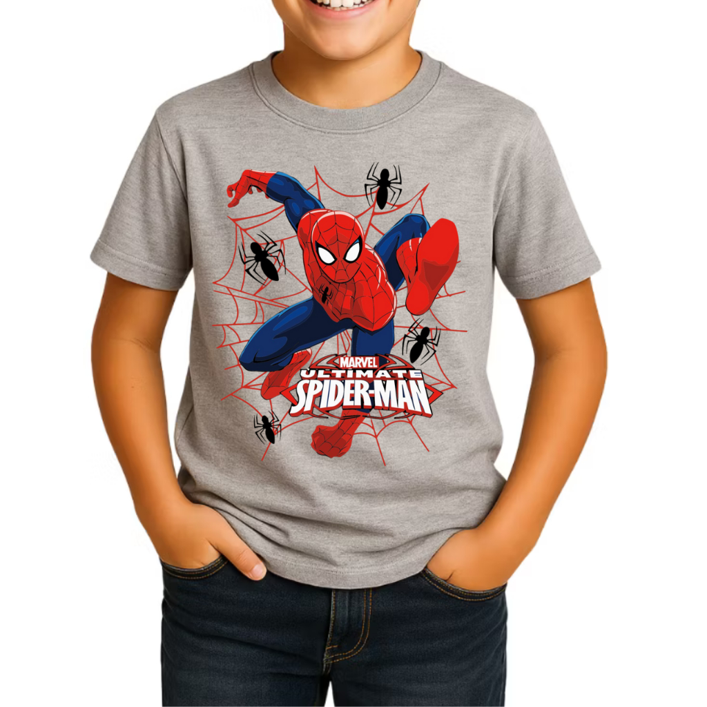 Camiseta Infantil Juvenil Homem Aranha Spider Man Tendencia Criança Lançamento Masculina N2 ao 16