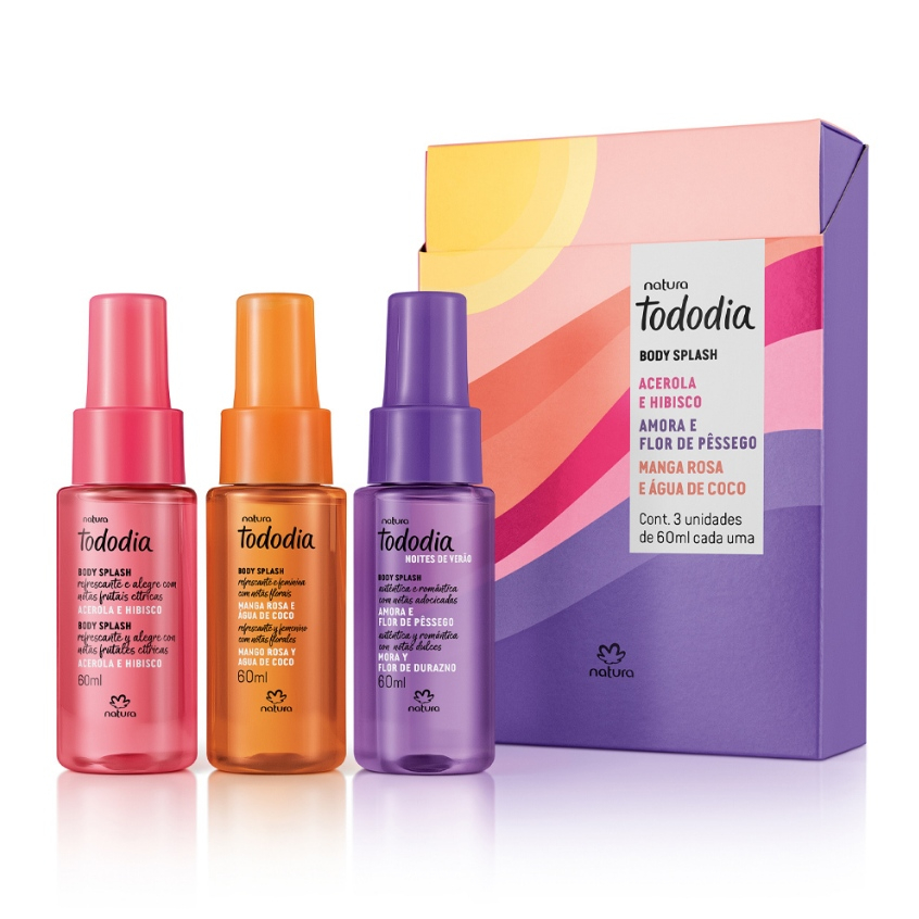 Kit Tododia Body Splash Miniaturas Verão (3 unidades)