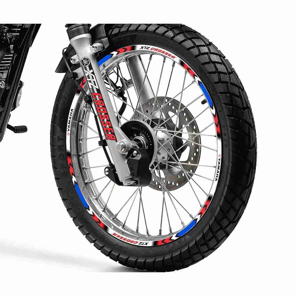 Adesivo Friso Refletivo Roda Moto Adesivo Friso Refletivo Roda Moto Yamaha XTZ Crosser 150 + adesivos bengala tricolor