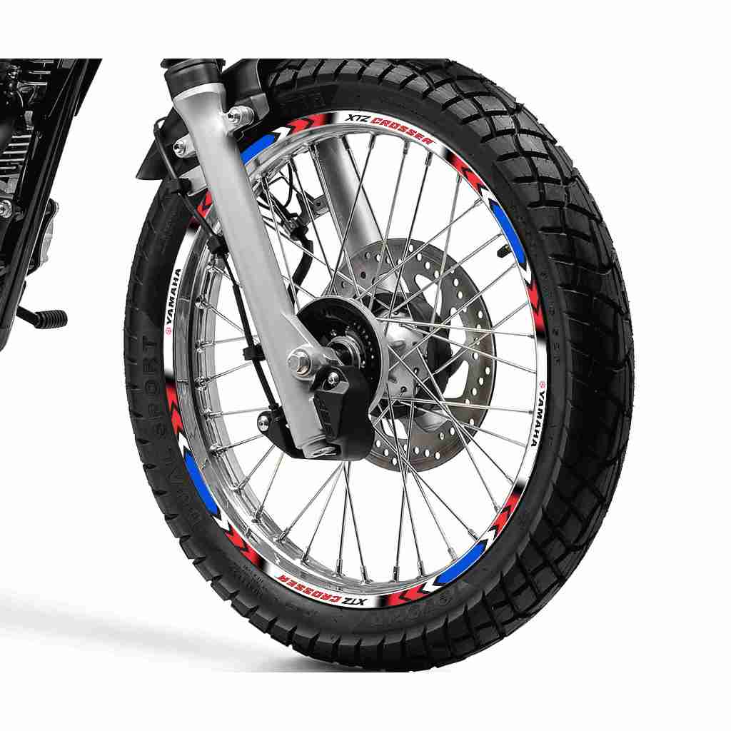 Adesivo Friso Refletivo Roda Moto Adesivo Friso Refletivo Roda Moto Yamaha XTZ Crosser 150 tricolor