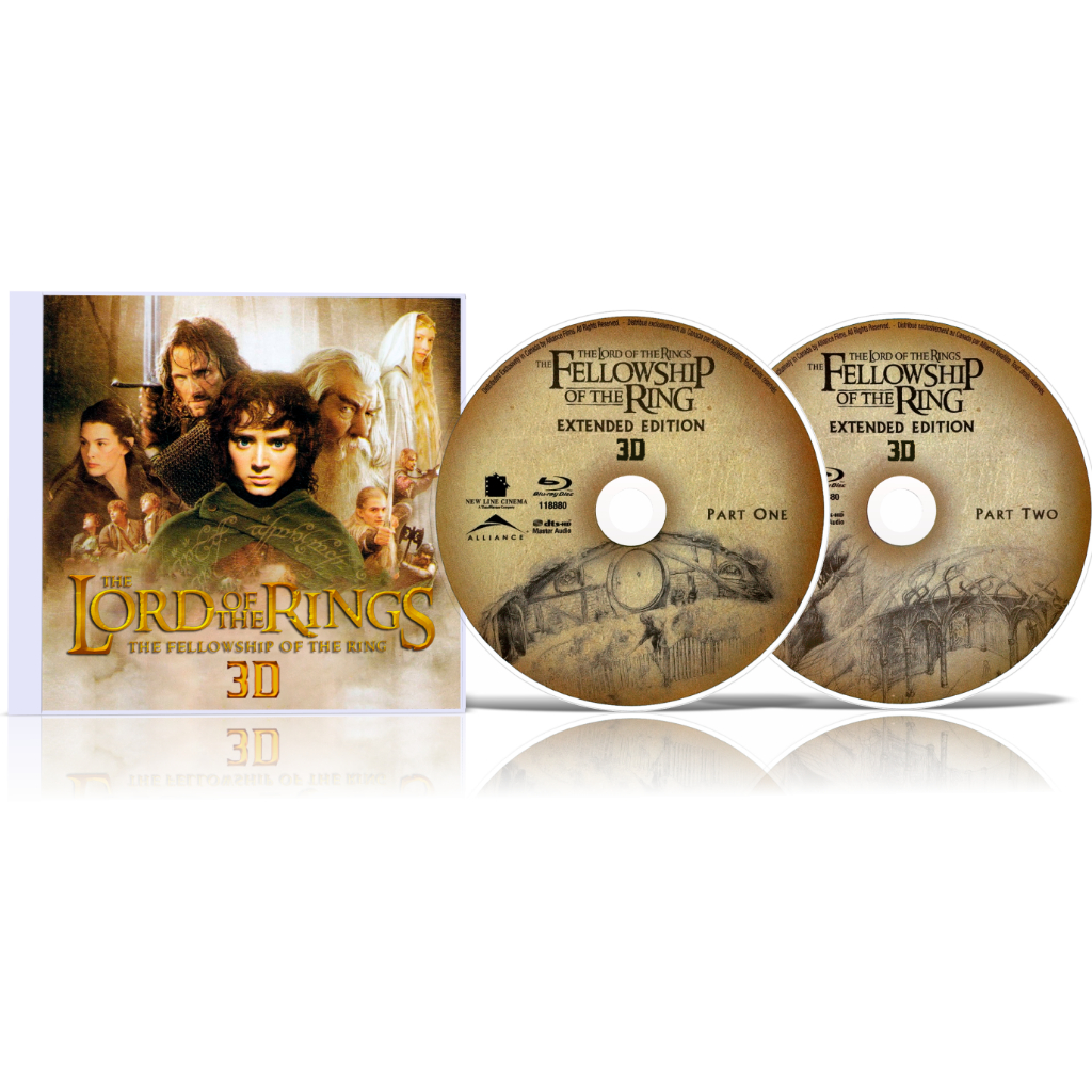 O Senhor Dos Anéis: A Sociedade do Anel 3D (versão estendida) CD Boxe Duplo Disc. 3D