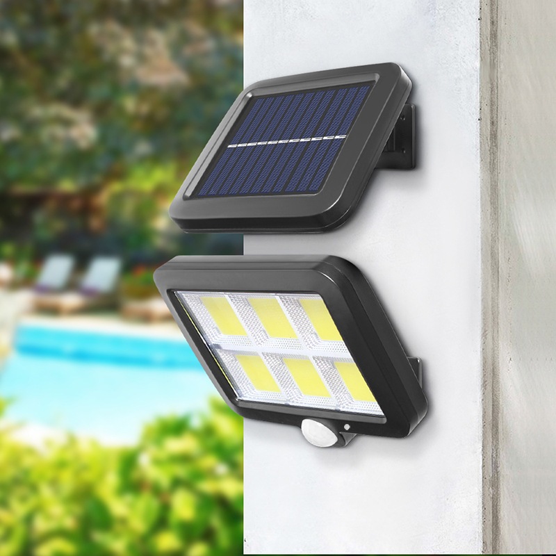 Refletor Solar Com 120 Led Claro Solar Para Jardim Luminária Solar Parede Sensor Presença em Oferta na Shopee
