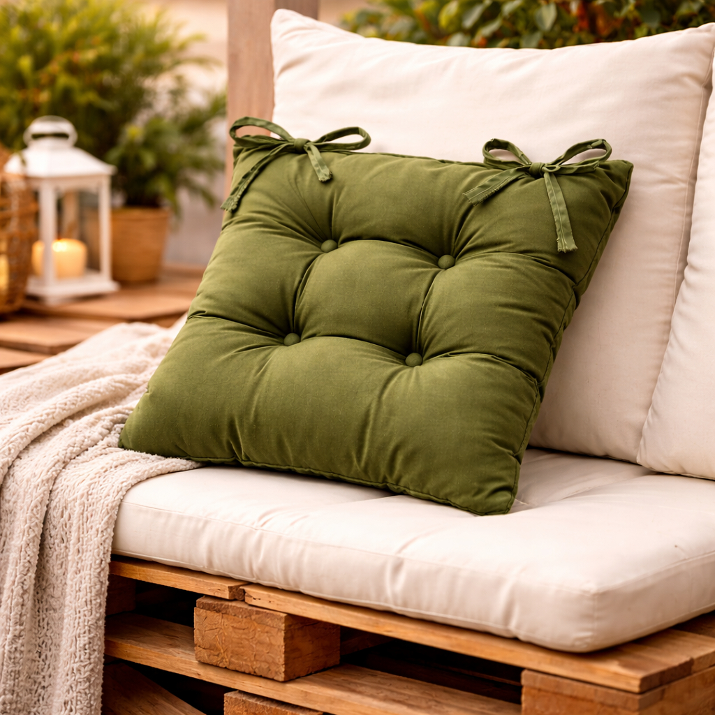 1 Almofada Futton 40x40 Oxford para Bancos Sofás Assento de Cadeira Encostos Pallets e Decorações