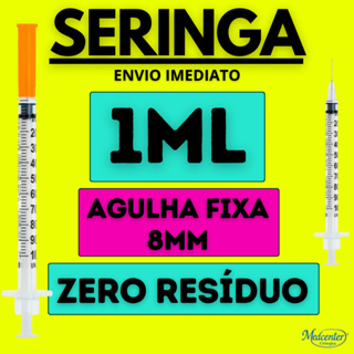 Seringa  insulina 1ml com Agulha Fixa ULTRA FINA 8mmx0,30 (30G) - VP em Oferta na Shopee