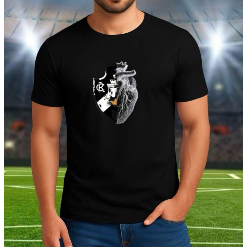 Camisa Camiseta 100% Algodão Vasco Coração Lançamento Novidade