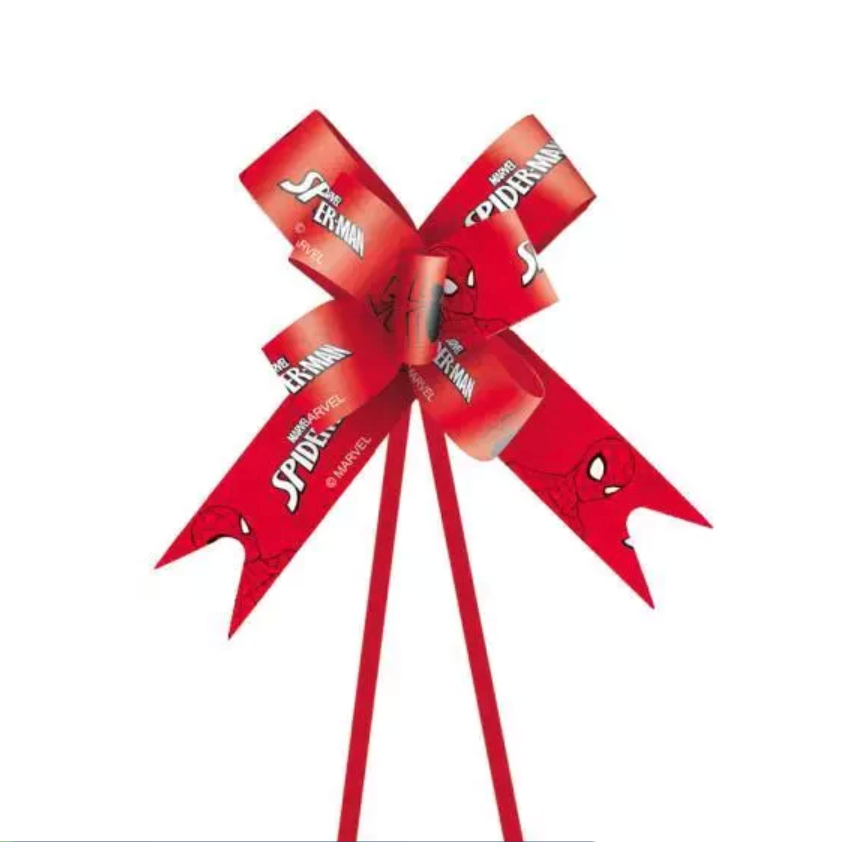 Laço Pronto Presente Homem Aranha Spider Man 1,7 x 38 cm 10 Unidades Cromus – Inspire Sua Festa Loja