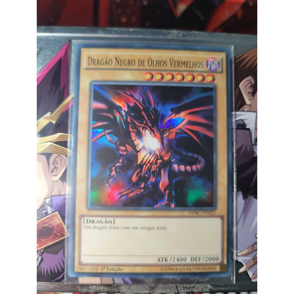 Dragão Negro de Olhos Vermelhos - Red-Eyes B.Dragon - Raridade SUPER. Yugioh. Original Konami.