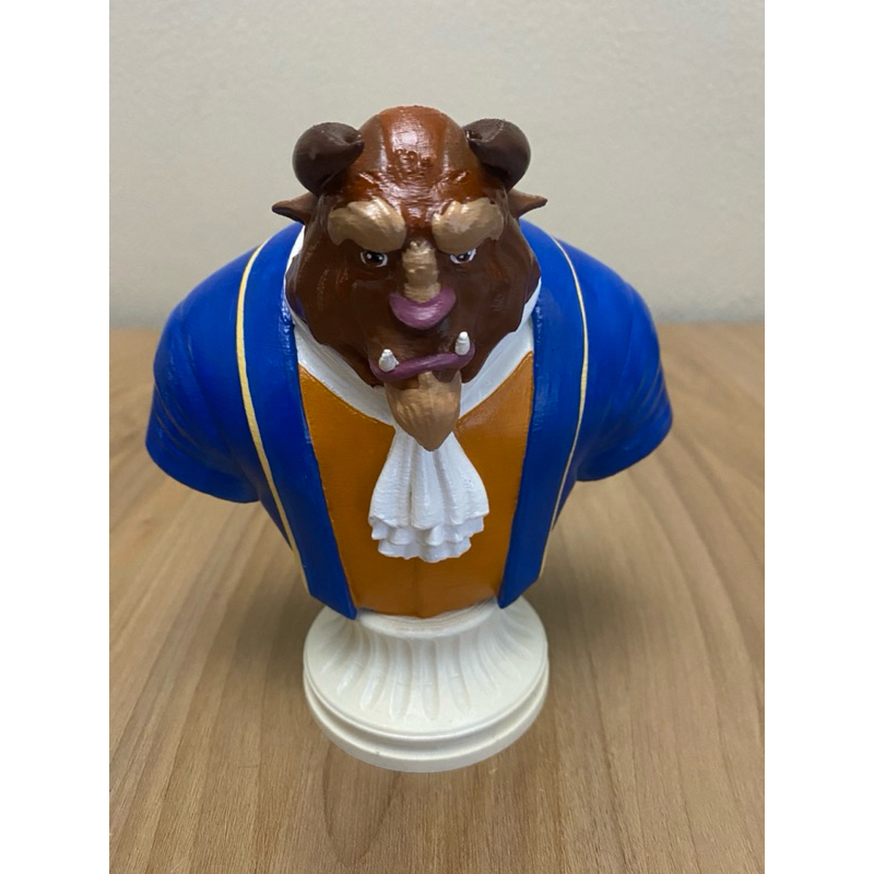 Boneco Colecionavel BUSTO FERA A BELA E A FERA DISNEY Figura Decorativa Action Figure Impressao 3d
