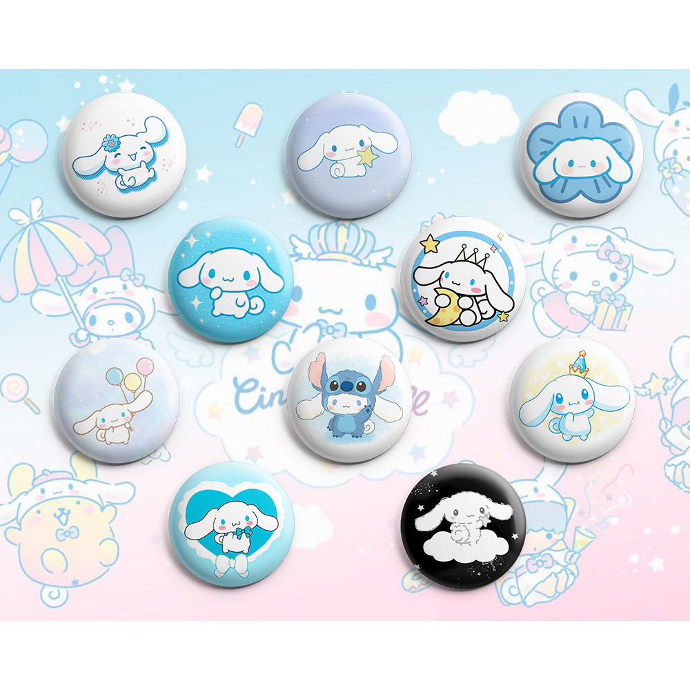 Bottons Cinnamoroll  - Botum / Boton / Broche (3,5cm & 4,5cm) em Oferta na Shopee