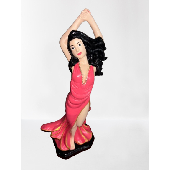 Imagem Pomba Gira Menina Dama da Noite Padilha de Vestido Rosa Personalizada 42 cm