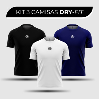Kit 3 Camisas Masculina Dry Fit Leve Academia Treino Fitness Esporte em Oferta na Shopee
