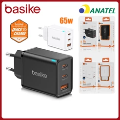 Basike Carregador Carregamento Turbo 65W/20W Fonte carga rápida Torre Carregar Celular Portátil，CAR049