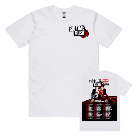 Camiseta Camisa Blusa Algodão Unissex Big Time Rush in Real Life Worldwide em Oferta na Shopee