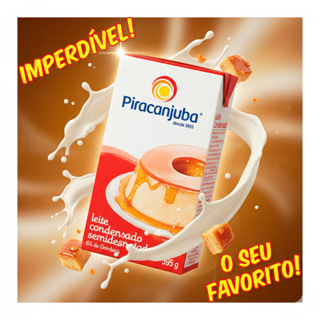 Pack Com 6 ou 10 Unidades de Leite Condensado Semidesnatado Piracanjuba 395g em Oferta na Shopee