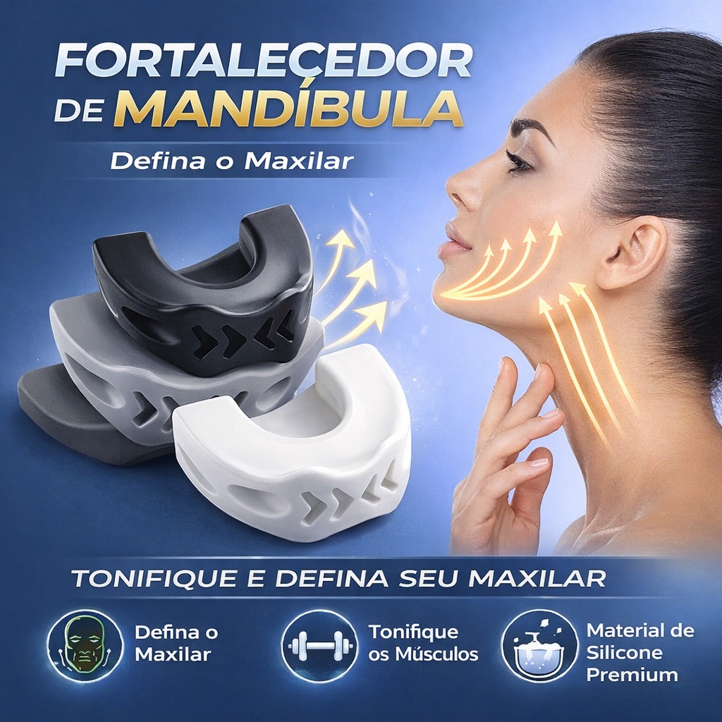 Exercitador Facial e para Mandíbula - Modela o Rosto e Fortalece os Músculos, Design Ergonômico