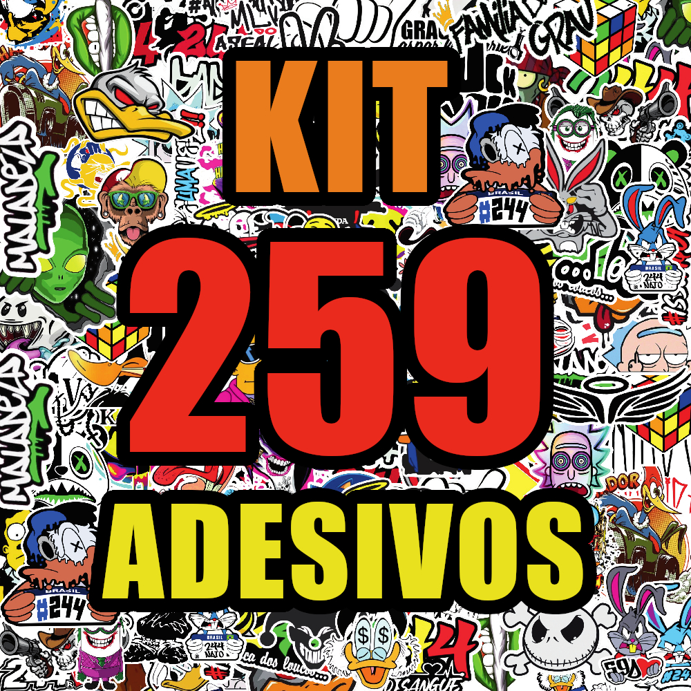 Kit 259 Super Adesivos Para Moto Alta Resolução Super Cartela aprova d'agua Kit 259 Super Adesivos Para Moto Alta Resolução Super Cartela aprova d'agua