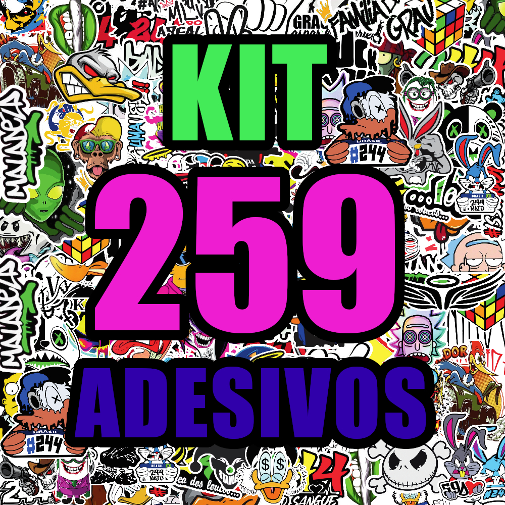 Super Kit 259 Adesivos Para Carro Alta Resolução Cartela aprova d'agua-Personagens Frases e Simbolos em Oferta na Shopee