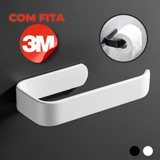 Porta Papel Higiênico Acessórios Banheiro Com Cola 3M Branco em Oferta na Shopee