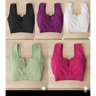 CROPPED DE ALÇA GROSSA COM BOJO EM DECOTE V em Oferta na Shopee