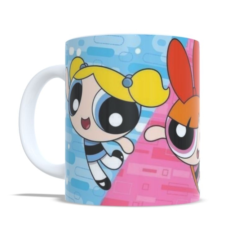 Caneca Meninas Super Poderosas Florzinha Lindinha Docinho Logo Capa Personalizada Porcelana Café Chá