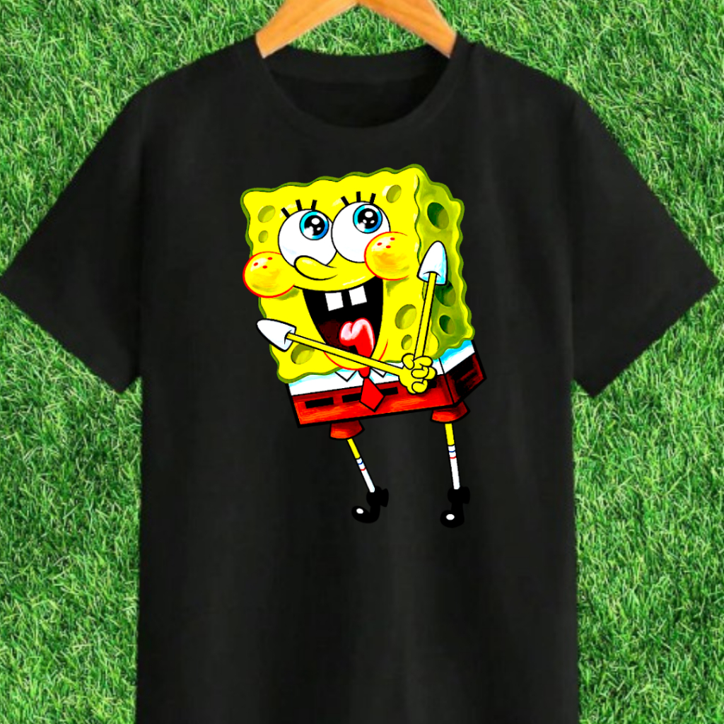 CAMISA CAMISETA ESTAMPADA BOBY ESPONJA 100%ALGODÃO ENVIO RAPIDA