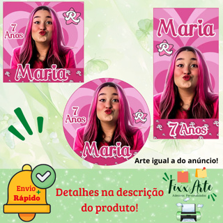 EMILLY VICK DOS ROSAS - 100/60/40 Adesivos Personalizados para Festas ( Envia Rápido) em Oferta na Shopee
