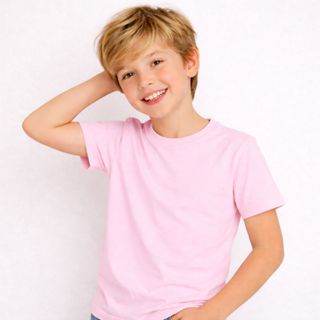 Camiseta Básica Infantil e Infanto-Juvenil Rosa Bebê e Outras Cores 100% Algodão Escola, Dia a Dia em Oferta na Shopee
