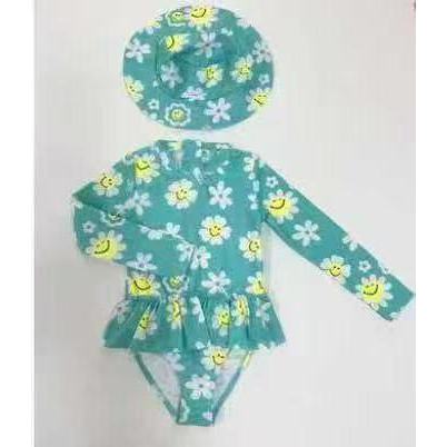 Maiô infantil Com Chapéu Manga Longa Menina Proteção Solar Uv 50 Maio1772-2025
