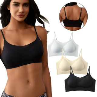 Melana kit 2 Sutiã Decotado sem Aro Push-Up Feminino Sem Costura Top Colete Sem Costura Sutiã Sem Bojo Reforçado