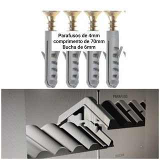 Conjunto de Fixação de Capa de Muro(35parafusos 4mmx40mm e Bucha 6mm) em Oferta na Shopee