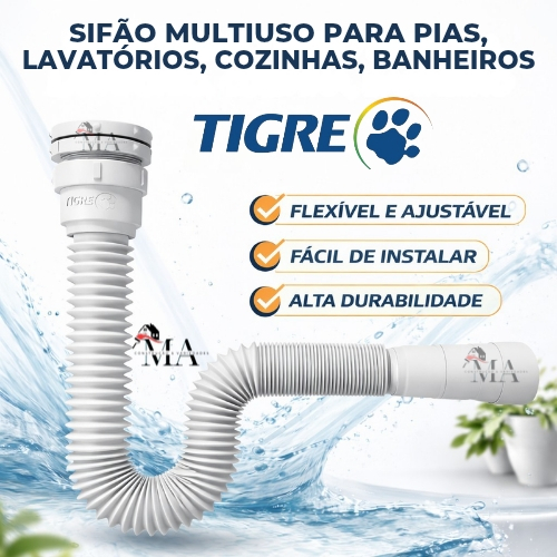 Sifão Universal Flexível Tigre para Pia, Cozinha, Tanque, Lavatório em Oferta na Shopee