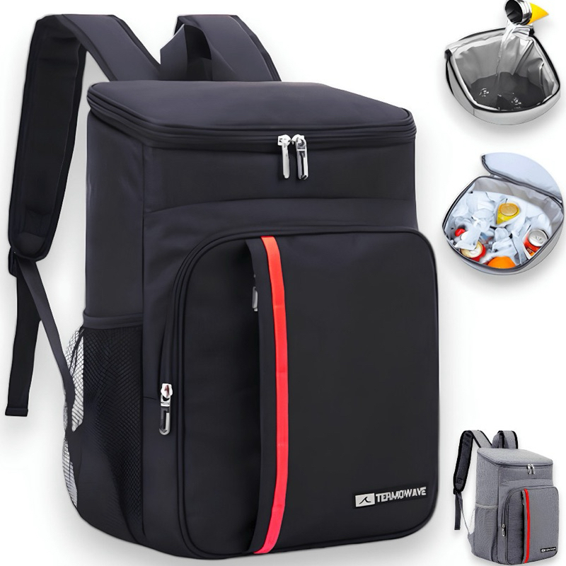Mochila Térmica Cooler Capacidade 23L Impermeável Portátil Piquenique Quente Frio
