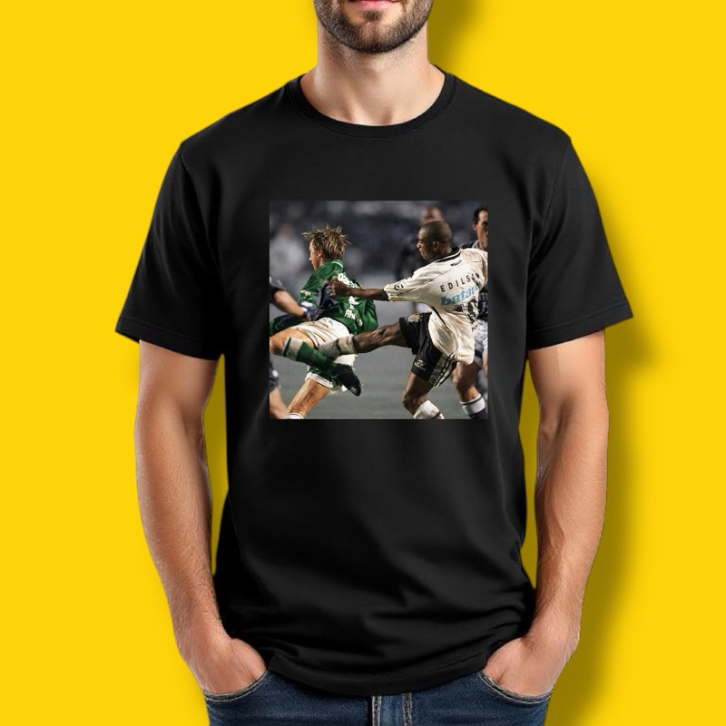 Camiseta Edilson Capetinha Chute Momentos Camisa Básica Personalizada Unissex Algodão 30.1 Premium