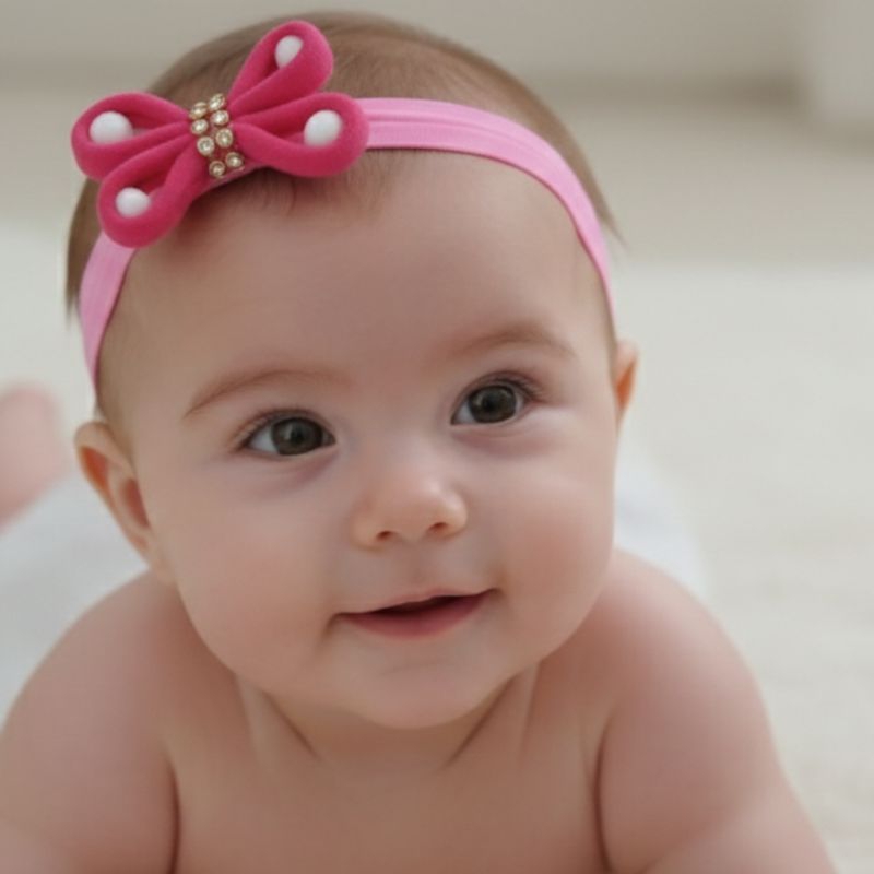 Lacinho Bebê Faixinha Seda/Acessório Cabelo Infantil /Tiara Laço Gravatinha Florzinhas.