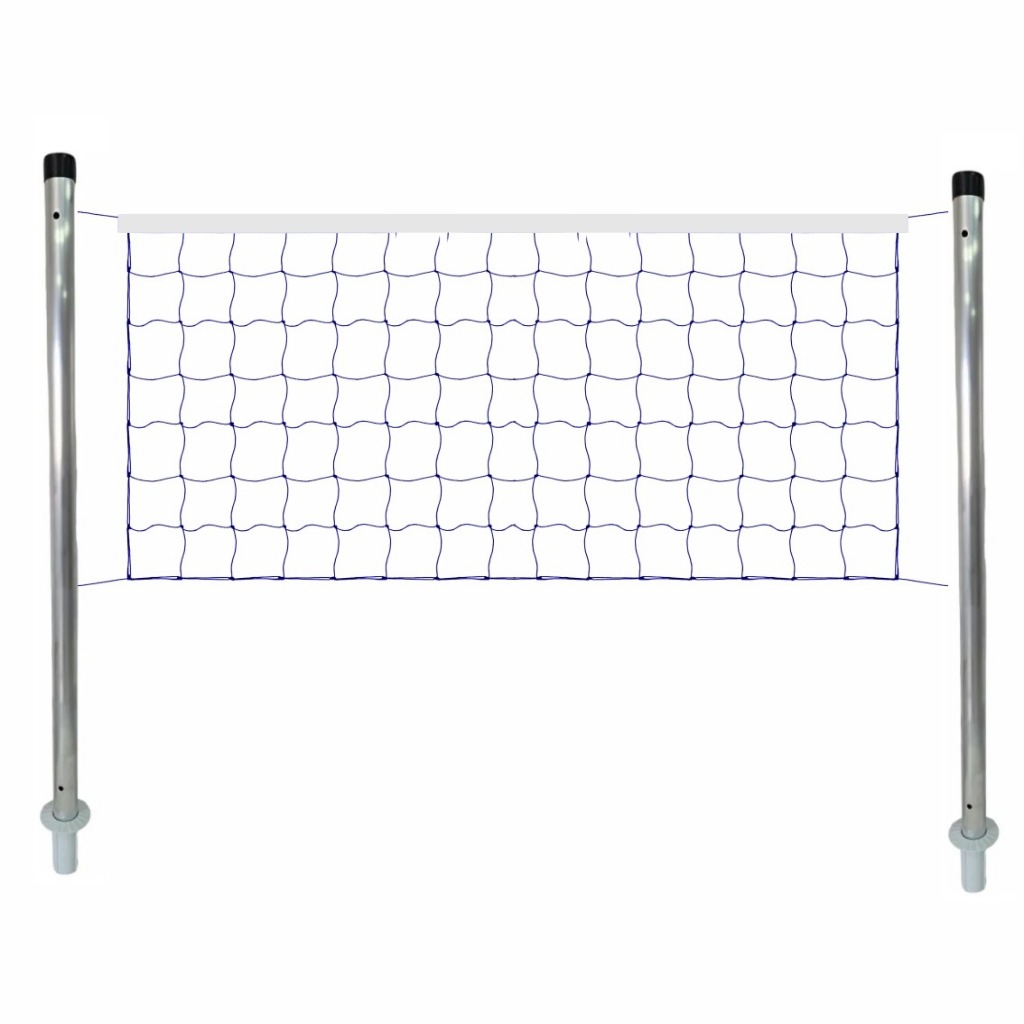KIT BIRIBOL E VOLEI PARA PISCINAS HASTE EM ALUMINIO + CHUMBADOR E REDE 3 METROS