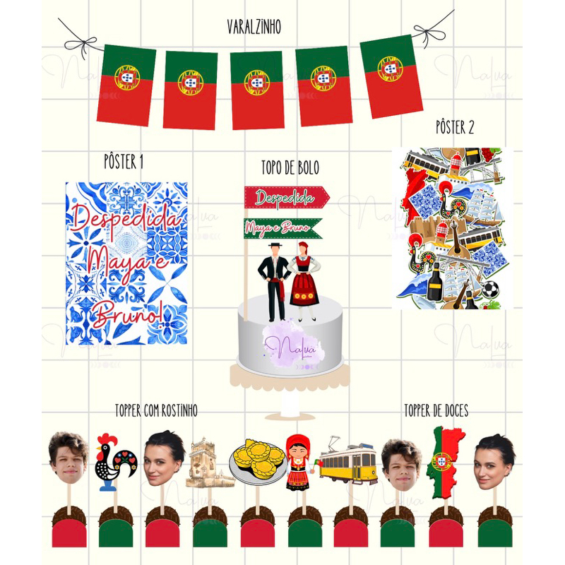 Kit só um bolinho - Despedida/Portugal
