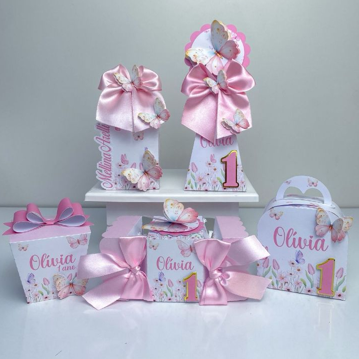 Kit festa jardim encantado tulipas rosa aquarela |  KIT COMPLETO