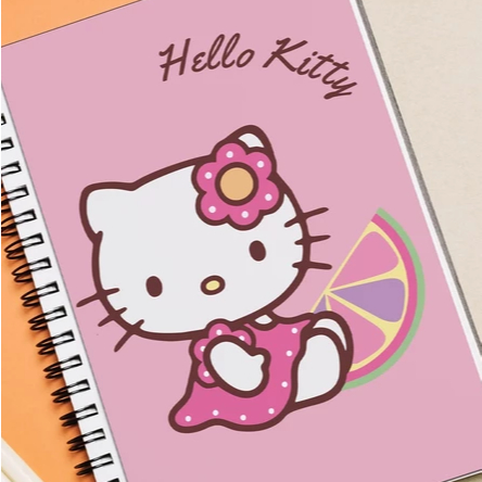 KIT 2 Adesivos para Capa de Caderno Hello Kitty (21x30cm) Capa Decorativa Caderno Personalizada